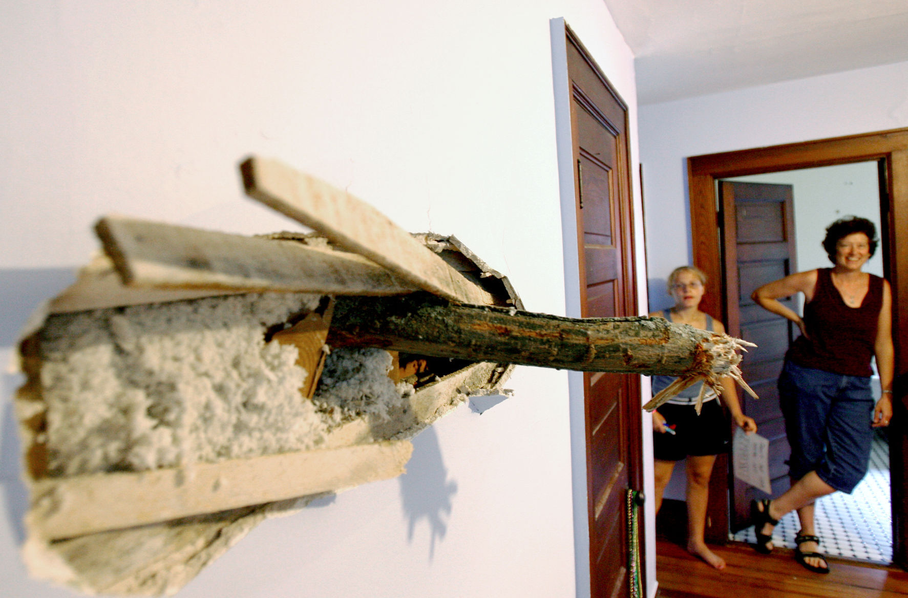 Branch breaks through wall in 2006